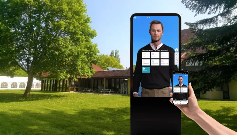Accueil digital intelligent et fluide sur borne et smartphone