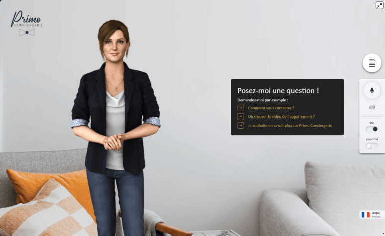 Solution accueil interactive avec agent d’accueil digital