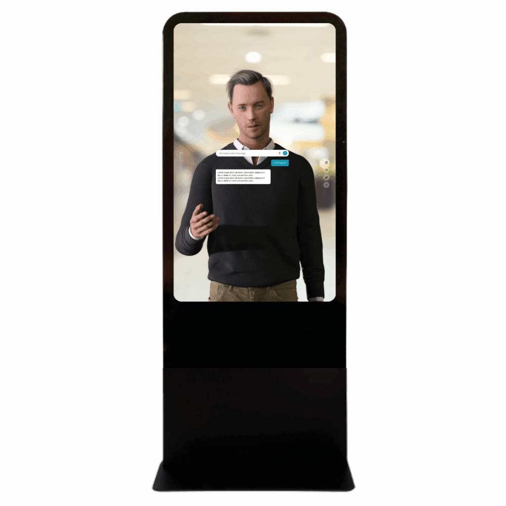 Borne tactile d’accueil fluide et multilingue